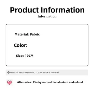 Detailed size specifications for blue floral fabric scrunchie with 19cm diameter measure