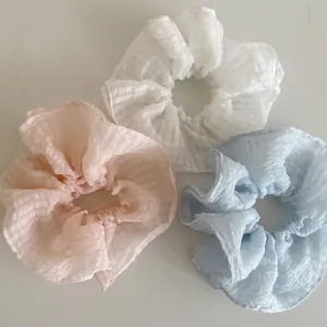 Elegante Organza Schiffon Haargummi Für Damen Zweischichtige Netzgewebe Haarbänder Koreanischen Stil Mode Pendler Kopfschmuck