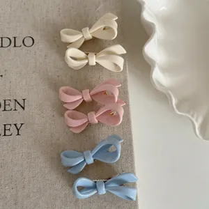 Sweet Acrylic Butterfly Bow Hair Clips For Women Girls Fashion Geometric Duckbill Clip Side Bangs Hairpin Hair Accessories