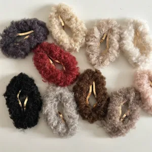 Barrettes à cheveux pelucheuses en forme de nuage de plusieurs couleurs pour l'automne