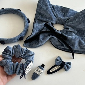 Retro Damen Haarschmuck Samt Schleife Haarklammern Herz Stirnbänder Spitze Scrunchies Elegant Blau Braun Täglich Kopfschmuck