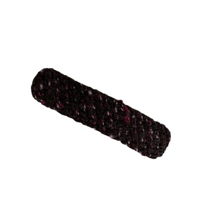 Elegant tweed barrette hair clip in plum and white knit texture for women style