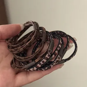 Lot d'élastiques à cheveux imprimé léopard et marron pour queue de cheval