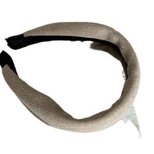 Serre-tête rembourré épais en tissu tissé avoine avec doublure antidérapante