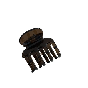 Minimalist translucent brown shark hair claw clip for women's thick hair buns