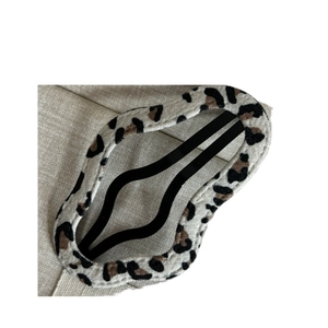 Leopard print fabric covered BB hair clip with classic brown and black patterns