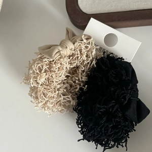 Lot de chouchous en dentelle noir et beige à haute élasticité pour queues de cheval