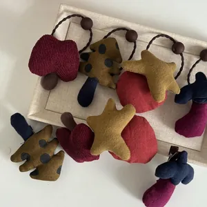 Handgefertigte Stoff Obst Gemüse Haarklammer Süße Aubergine Apfel Stern Form Haarnadeln Mode Weiche Haargummi Zubehör Für Damen Mädchen