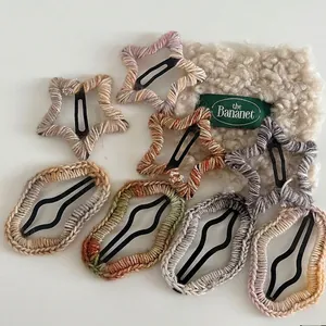 Lot de barrettes à cheveux étoiles au crochet colorées pour femmes et filles