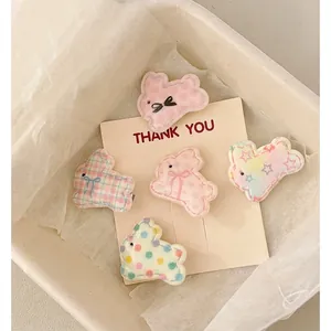 Cute Resin Rabbit Hair Clips For Women Girls Sweet Cartoon Animal Duckbill Side Clips Patterned Bangs Hair Pins Accessories