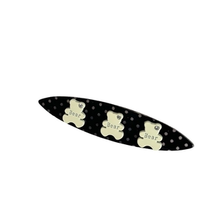 Barrette à cheveux à pois avec oursons crème et strass de style coréen
