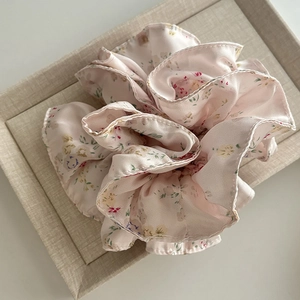 Sweet Pastoral Rose Flower Hair Clip For Women Pink White Bow Claw Clip Mesh BB Clip Floral Headband Handmade Hair Accessories