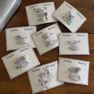 Barrettes à Cheveux en Tissu Scintillant Alliage Argent Nœud Cœur Étoile pour Filles Enfants Femmes Accessoires Mode