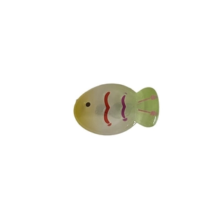 Cute jelly colored fish hair clip with transparent gradient resin for girls