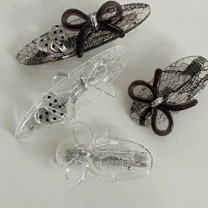 Lot de barrettes à cheveux à nœuds en dentelle pour un style latéral élégant