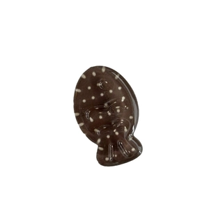 Fermaglio per capelli a forma di pesce a pois per ragazze in marrone e beige