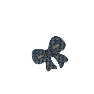 Fermaglio per capelli con fiocco in denim e motivo a pois per donne e ragazze