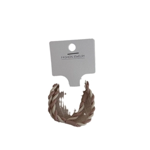 Braided cream high elasticity hair tie for women high ponytail accessory with card