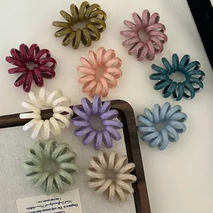 Bunte spiralförmige Telefonkabel Haargummis Set aus elastischem Kunststoff für Damen
