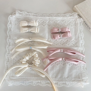 Elegant Satin Bow Hair Clip For Women Long Streamer Hairpin With Rhinestone Artificial Pearl Decoration Fashion Hair Accessories