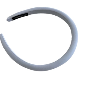 Minimalist light blue handmade twill fabric headband with a sleek rounded design