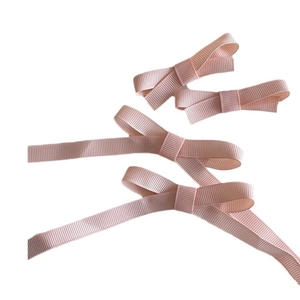Lot de barrettes à cheveux avec nœuds en ruban rose et longs pans au style doux épuré