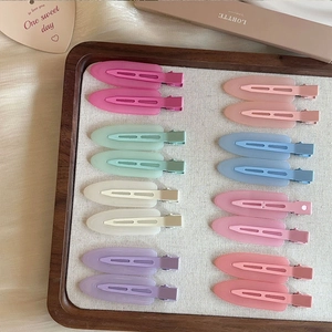 Matte Acrylic Duckbill Hair Clip For Women Seamless Candy Color Non-slip Side Bangs Hairpin Minimalist Geometric Hair Accessories