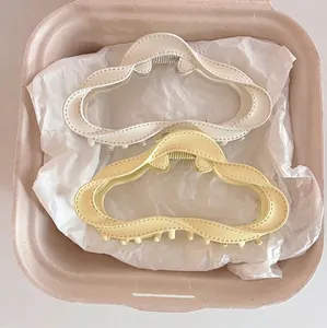 Pince à Cheveux en Métal à Ondulations Nuageuses Géométrique Pince Requin Accessoires pour Cheveux Femmes Élégante
