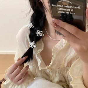 Set di fermagli per capelli con fiori di perle fatti a mano in stile vintage francese