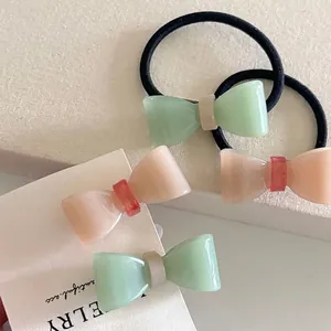 Elegant Acetate Bow Hair Clip Jelly Color Korean Style Duckbill Clip Claw Clip Handmade Minimalist Hair Accessory For Women