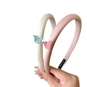 Haarband im neuen chinesischen Stil mit blauen und rosa Schmetterlingen für Damen Design