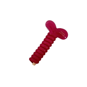 Cute pink heart telephone wire spiral hair clip with France Handmade gold lettering