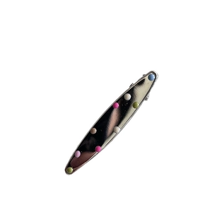 Barrette à cheveux en métal argenté avec pois en émail coloré pour frange de femme
