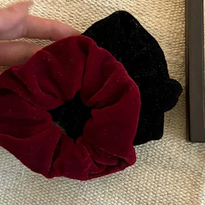 Chouchous en Velours Élégants Attache-Cheveux Élastiques Souples Rouge Vin Noir Support de Queue de Cheval Femme Cheveux