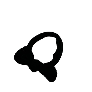 Élastique cheveux à nœud noir pour femme en tissu extensible de haute durabilité
