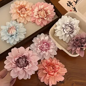 Grande Fermaglio per Capelli a Fiore di Tessuto di Simulazione Dolce Dalia Clip a Becco d'Anatra per Donna Vacanza Viaggio Fotografia Accessori per Capelli Fatti a Mano
