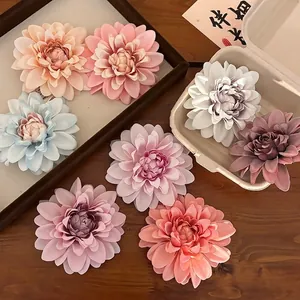 Grandi fermagli per capelli a forma di dalia in colori pastello per foto e vacanze