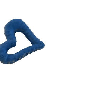 Elegant blue heart hair claw clip with unique knitted texture for minimalist hair styling