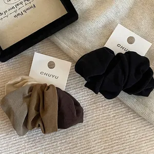 Chouchous Cheveux Sans Couture Élastiques pour Femmes en Tissu Faits à la Main Couleur Morandi Accessoires de Coiffure à la Mode
