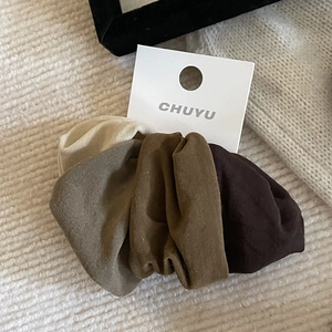 Lot de chouchous sans couture en tissu doux aux tons terre pour coiffures élégantes