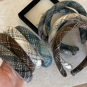 Detailed close-up of thick knitted sponge headbands showing textures and diverse patterns