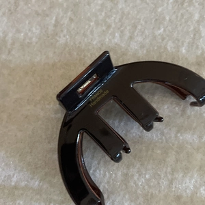 French amber tortoiseshell acetate hair claw clip with gold France Handmade logo