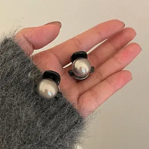 Mini Pince à Cheveux en Acrylique Décoration de Künstliche Perle Pince à Frange Pour Femmes Mode Minimaliste Géométrique Bijou