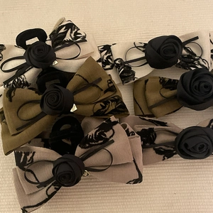 Vintage Chinese Style Fabric Rose Floral Bow Hair Claw Shark Clip Handmade Bowknot Hair Accessories For Women Daily Jewelry