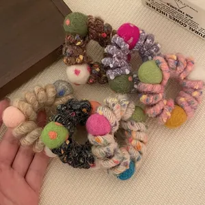 Élastiques à Cheveux en Fil de Téléphone Multicolore Faits à la Main pour Femmes Style Forêt Accessoires de Coiffure