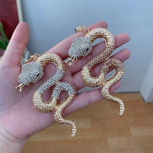 Porte-clés serpent du zodiaque étincelant avec strass pour sacs à main et clés de voiture