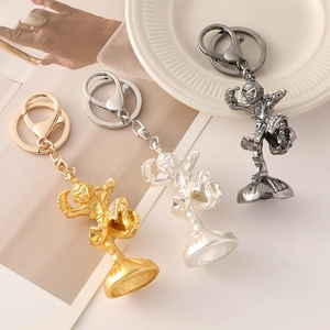 Zinc alloy Monkey King keychain pendants in gold, silver and gunmetal finishes