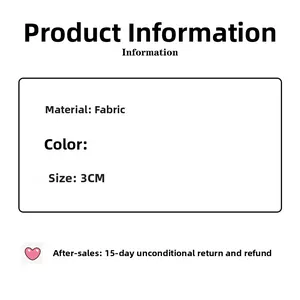 Detailed spec card showing 3cm width and fabric material for the vintage sponge headband