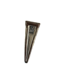 Minimalist metallic silver triangle hair clip with anti-slip duckbill spring clasp