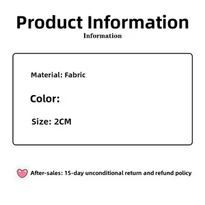 Spécifications détaillées du bandeau en tissu de 2CM avec infos sur les matériaux